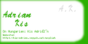 adrian kis business card